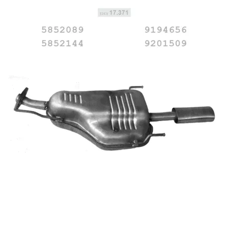 EDEX 17.371 - Kipufogó hátsó dob OPEL ASTRA G 1.8 (2000-2010)