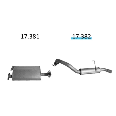 EDEX 17.382 - Opel Frontera B 3.2 kipufogó hátsó dob