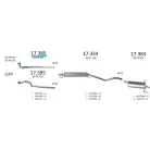 EDEX 17.385 - Kipufogó kipufogó cső OPEL ASTRA H 1.6 (2004-2014)