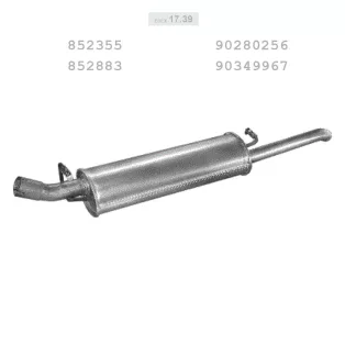   EDEX 17.39 - Kipufogó hátsó dob OPEL VECTRA A 1.8, 2.0 (1988-1995)