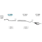 EDEX 17.395 - Kipufogó kipufogó cső OPEL ASTRA G 1.6 (1998-2010)