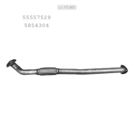 EDEX 17.401 - Kipufogó kipufogó cső OPEL ASTRA H 1.9 D (2004-2015)