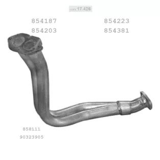   EDEX 17.426 - Kipufogó gyűjtő cső OPEL ASTRA F 1.7 D, 1.8 (1988-1996)