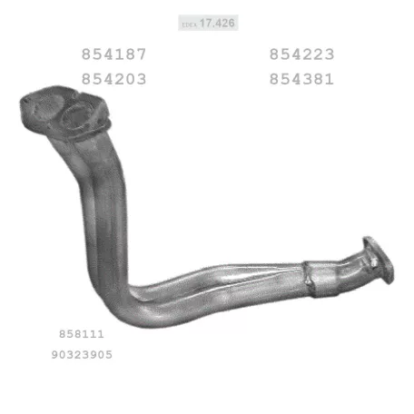 EDEX 17.426 - Kipufogó gyűjtő cső OPEL ASTRA F 1.7 D, 1.8 (1988-1996)