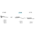 EDEX 17.44 - Opel Astra F kipufogó közép dob