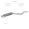   EDEX 17.44 - Kipufogó közép dob OPEL ASTRA F 1.4, 1.6, 1.7 D, 1.8, 2.0 (1991-1998)