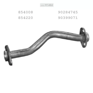   EDEX 17.484 - Kipufogó középső cső OPEL KADETT E 1.6, 1.6 D (1986-1989)
