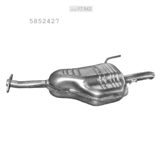   EDEX 17.542 - Kipufogó hátsó dob OPEL ASTRA G 2.0 D (1998-2004)