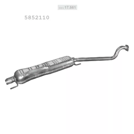 EDEX 17.561 - Kipufogó közép dob OPEL ASTRA G 2.0 D (1998-2004)