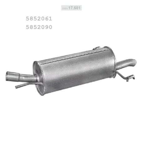 EDEX 17.581 - Kipufogó hátsó dob OPEL ASTRA G 1.2 (1998-2005)