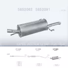 EDEX 17.582 - Kipufogó hátsó dob OPEL ASTRA G 1.2 (1998-2005)