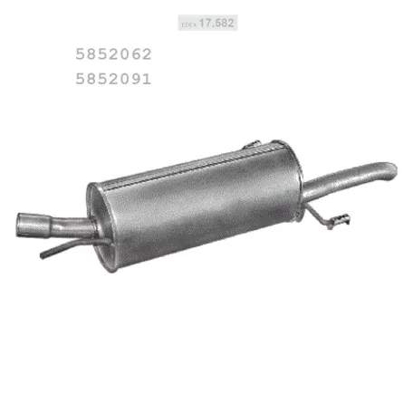 EDEX 17.582 - Kipufogó hátsó dob OPEL ASTRA G 1.2 (1998-2005)