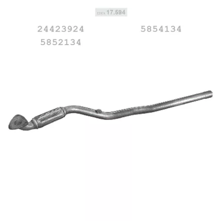 EDEX 17.594 - Kipufogó gyűjtő cső OPEL ASTRA G 1.4, 1.6 (1998-2009)