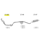 EDEX 17.601 - Opel Omega B első kipufogó cső