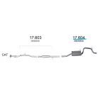 EDEX 17.604 - Opel Agila A 1.2 kipufogó hátsó dob