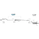 EDEX 17.605 - Opel Corsa C 1.4 kipufogó közép dob