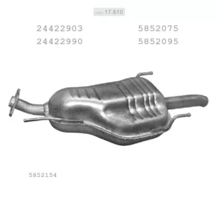   EDEX 17.610 - Kipufogó hátsó dob OPEL ZAFIRA A 2.0 D (1999-2005)