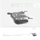 EDEX 17.618 - Kipufogó hátsó dob OPEL VECTRA C 1.8, 2.2 (2002-2011)