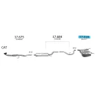 EDEX 17.618 - Kipufogó hátsó dob OPEL VECTRA C 1.8, 2.2 (2002-2011)