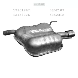   EDEX 17.619 - Kipufogó hátsó dob OPEL VECTRA C 1.6, 1.8 (2002-2008)