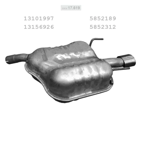 EDEX 17.619 - Kipufogó hátsó dob OPEL VECTRA C 1.6, 1.8 (2002-2008)