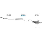 EDEX 17.623 - Opel Zafira A/B kipufogó közép dob