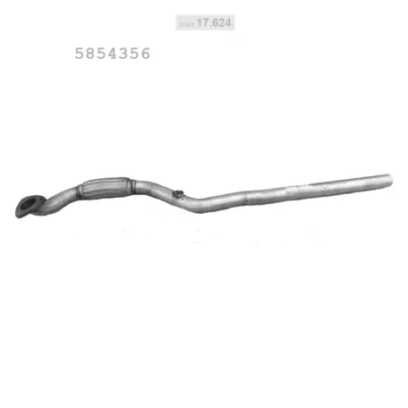 EDEX 17.624 - Kipufogó kipufogó cső OPEL ASTRA G 1.8 (1999-2010)