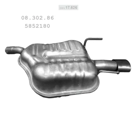 EDEX 17.626 - Kipufogó hátsó dob OPEL VECTRA C 2.0, 2.2, 3.2 (2003-2008)