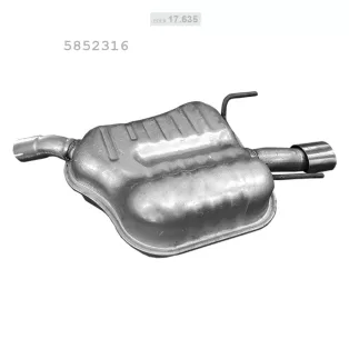   EDEX 17.635 - Kipufogó hátsó dob OPEL VECTRA C 2.2 (2002-2008)