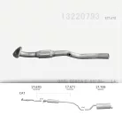 EDEX 17.670 - Kipufogó kipufogó cső OPEL CORSA D 1.4 (2006-)