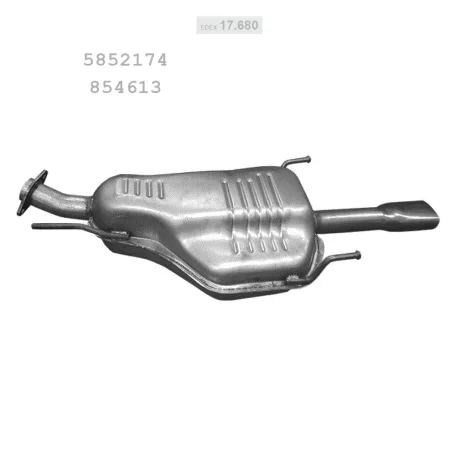 EDEX 17.680 - Kipufogó hátsó dob OPEL ZAFIRA A 2.0 (2001-2005)
