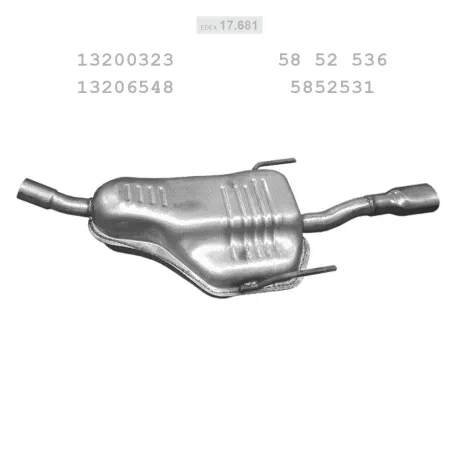 EDEX 17.681 - Kipufogó hátsó dob OPEL ASTRA H 1.6, 1.8 (2006-2009)