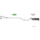 EDEX 17.683 - Opel Corsa D / Fiat Punto / Grande Punto kipufogó cső
