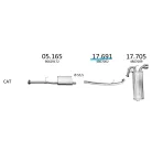 EDEX 17.691 - Opel Antara 2.4 középső kipufogó cső