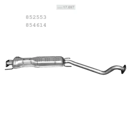 EDEX 17.697 - Kipufogó közép dob OPEL ASTRA G 2.0 (2000-2005)