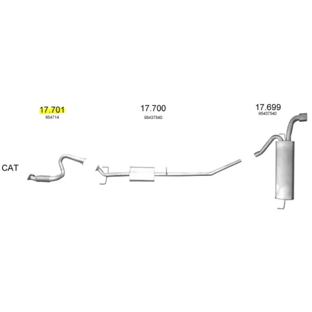 EDEX 17.701 - kipufogó cső