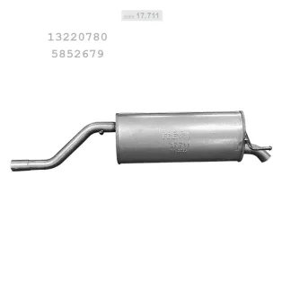   EDEX 17.711 - Kipufogó hátsó dob OPEL CORSA D 1.0 (2006-2014)