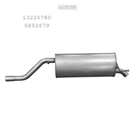 EDEX 17.711 - Kipufogó hátsó dob OPEL CORSA D 1.0 (2006-2014)