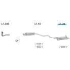 EDEX 17.78 - Opel Astra F kombi 1.4 / 1.6 kipufogó hátsó dob