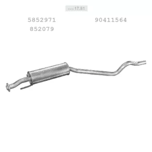   EDEX 17.81 - Kipufogó közép dob OPEL ASTRA F 1.7, 1.7 D, 1.8 (1991-1998)
