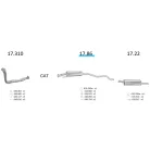EDEX 17.86 - Opel Astra F kipufogó közép dob