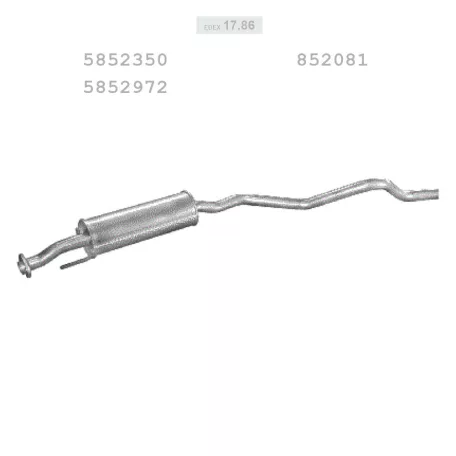 EDEX 17.86 - Kipufogó közép dob OPEL ASTRA F 1.7 D, 1.8 (1991-1995)