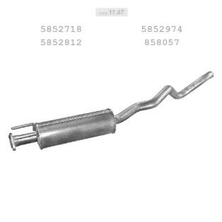   EDEX 17.87 - Kipufogó közép dob OPEL ASTRA F 1.8, 2.0 (1991-1996)