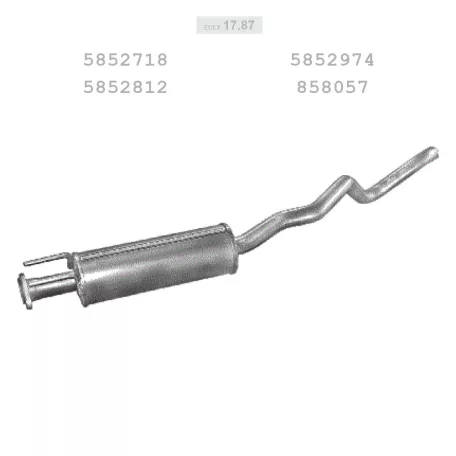 EDEX 17.87 - Kipufogó közép dob OPEL ASTRA F 1.8, 2.0 (1991-1996)
