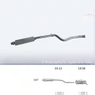 EDEX 19.13 - Kipufogó közép dob PEUGEOT 106 1.4, 1.6 (1991-1996)