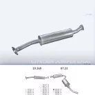 EDEX 19.169 - Kipufogó közép dob CITROEN JUMPER 1.9 D, 2.5 D (1994-2002)