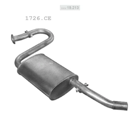 EDEX 19.213 - Kipufogó hátsó dob CITROEN JUMPER 2.5 D (1994-2002)