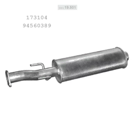 EDEX 19.501 - Kipufogó közép dob CITROEN XM 3.0 (1989-2001)