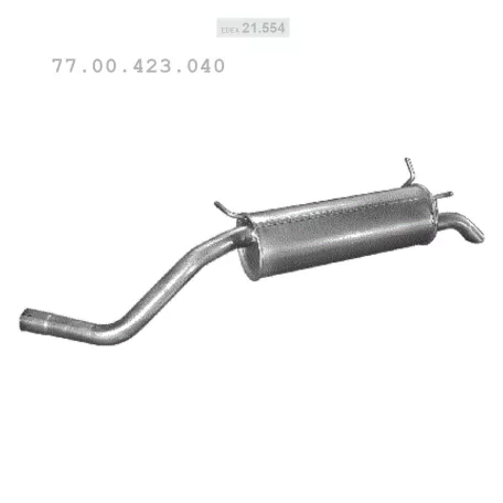 EDEX 21.554 - Kipufogó hátsó dob RENAULT MEGANE I 1.6, 1.8 (1999-2002)