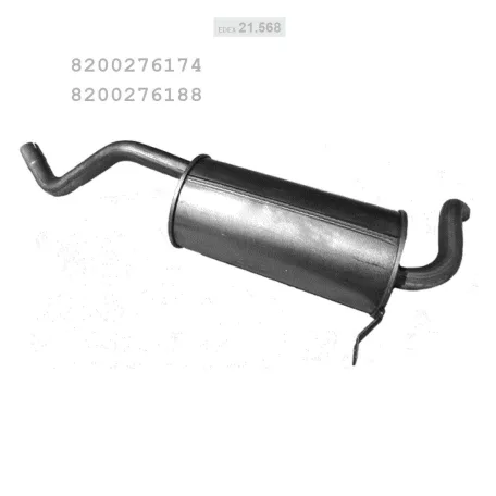 EDEX 21.568 - Kipufogó hátsó dob RENAULT MODUS 1.2, 1.4 (2006-2011)